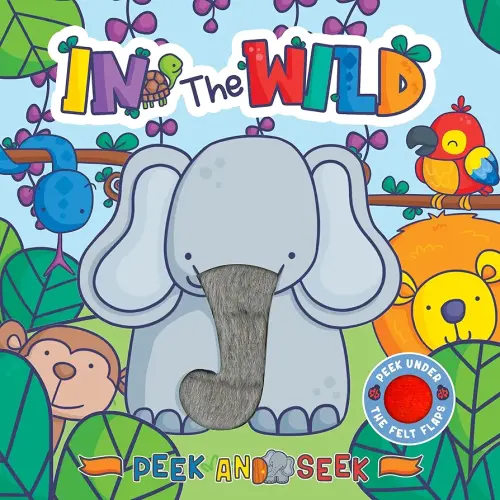 Little Hippo Books Peek and Seek - In the Wild - Children's Sensory Touch and Feel Board Book with Lift-the-Flap Felt Pieces