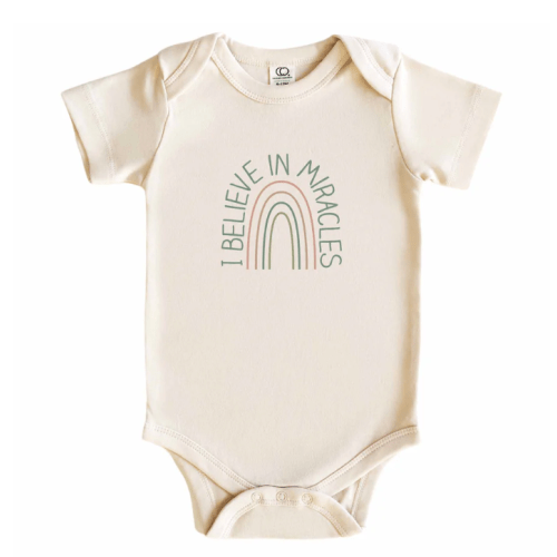 I Believe In Miracles Graphic Bodysuit | Natural