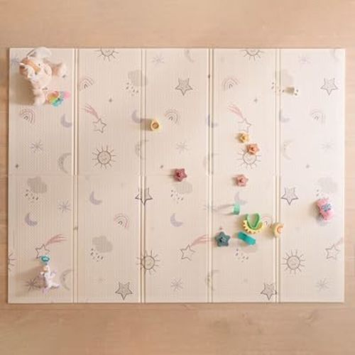 Nuby Reversible Baby Floor Mat, Stars and Sky