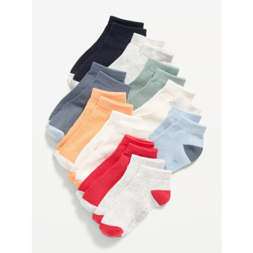 Unisex Ankle Socks 10-Pack for Toddler & Baby