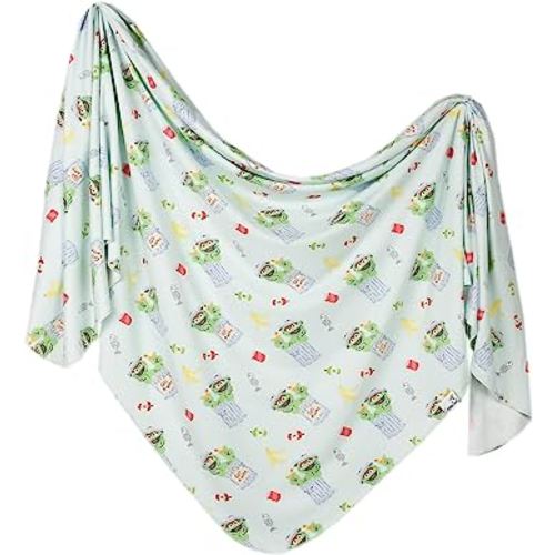 Copper Pearl Baby Swaddle Blanket - Premium Knit Baby Blanket, Large Soft Stretchy Receiving Blankets for Baby Boy and Girl, Swaddles for Newborn, Infant, and Toddler (Oscar The Grouch)