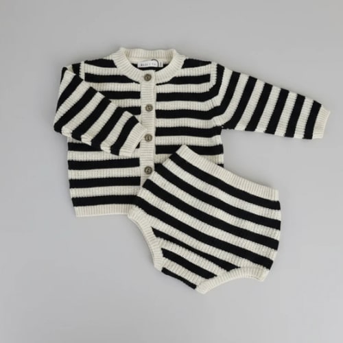 Striped Cotton Cardi Set – Mack + Griff