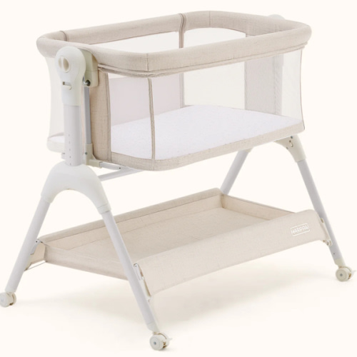HARPPA Cuddly Sway | 3-in-1 Rocking Baby Bassinet & Bedside Sleeper with Anti-Reflux Mattress for Newborns | Attaches to Bed, Adjustable Height, Tool-Free Setup, Portable Wheels, CPSC Certified, Gentle Rocking Motion | Ideal for Infants, Safe Co-Sleeping