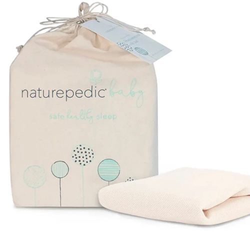 Naturepedic Breathable Crib Mattress Cover - Natural