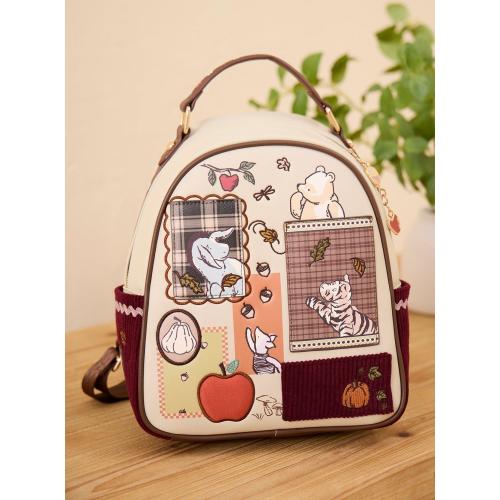 Disney Winnie the Pooh Autumn Harvest Patchwork Corduroy Mini Backpack - BoxLunch Exclusive