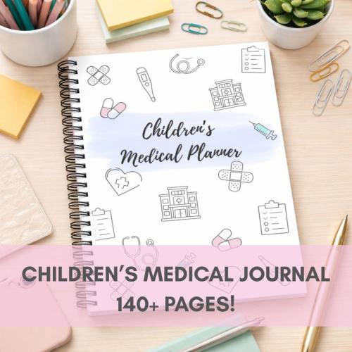 Children's Medical Planner | Appointment Tracking, Medication Charts & Symptom Logs | Medical Journal