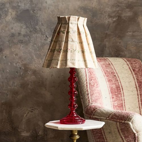 Printed Pleated Lamp Shade & Slipcover