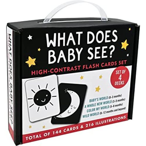 What Does Baby See? (Set of 4 High Contrast Flash Card Decks. 144 Cards.)