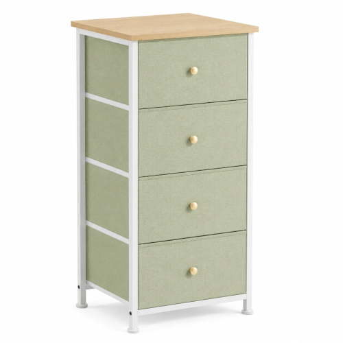 Alvantor Dresser Nightstand for Bedroom, 4-Drawer Fabric Dresser Storage Tower, Space-saving tower, Bedroom or closet use, Chest of drawers for small spaces