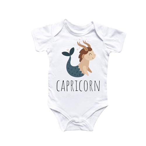 Capricorn Zodiac - Baby Boy Girl Clothes Infant Bodysuit Funny Cute Compatible with Newborn