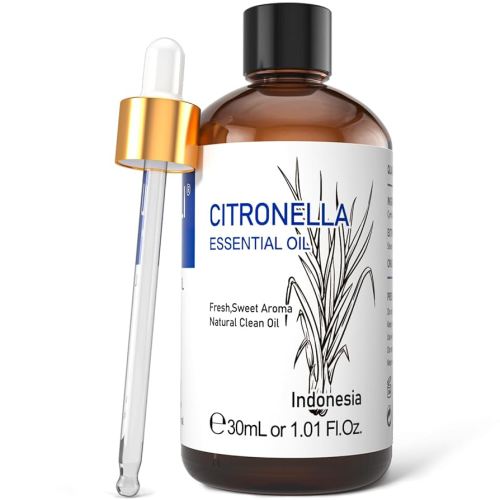 HIQILI 1 Fl Oz Citronella Essential Oil, 100% Pure Undiluted for Aromatherapy Diffuser for Home - 30ML