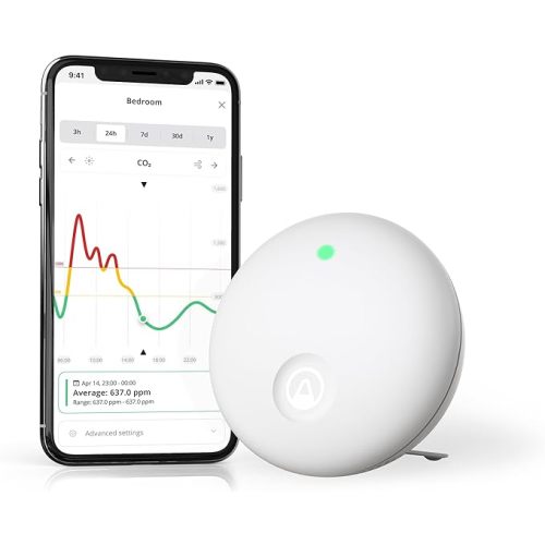 Airthings 2960 View Plus - Battery Powered Radon & Air Quality Monitor (PM, CO2, VOC, Humidity, Temp, Pressure)
