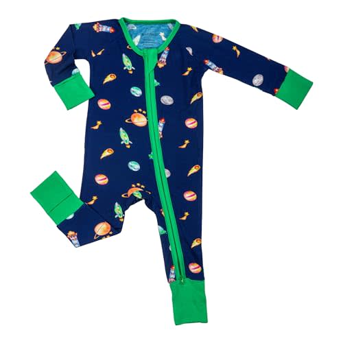 LollyBanks Baby Pajamas, 2-Way Zipper Romper, 95% Viscose Made from Bamboo and 5% Spandex, Baby Sleepers