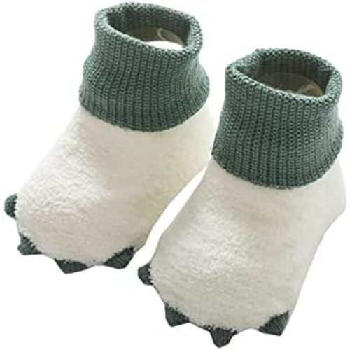 Baby Boy Girl Velvet Toe Slippers Socks Shoes Dinosaur Kid Slippers Babies Girl's Boys Floor Socks Shoes Slipper