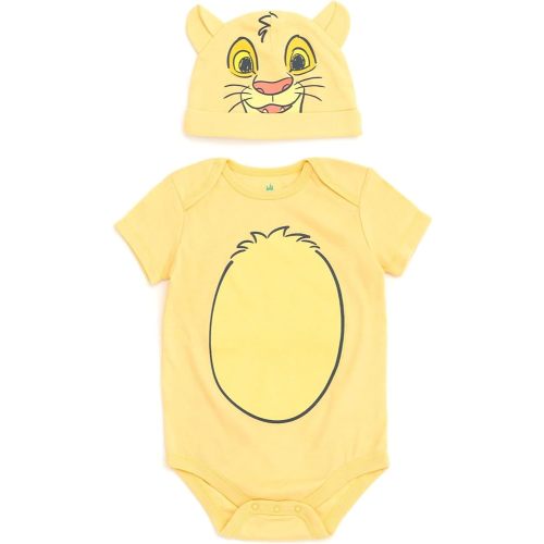 Disney Cosplay Baby Bodysuit and Hat Set Newborn to Infant Sizes (Newborn - 24 Months)