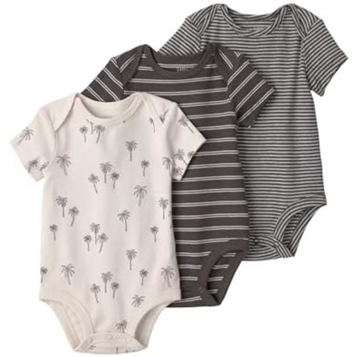 little planet by carter's unisex-baby 3-pack Short Sleeve Bodysuits Made With Organic Cotton