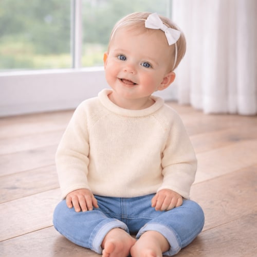 Essentials Knits Ivory Raglan Sweater