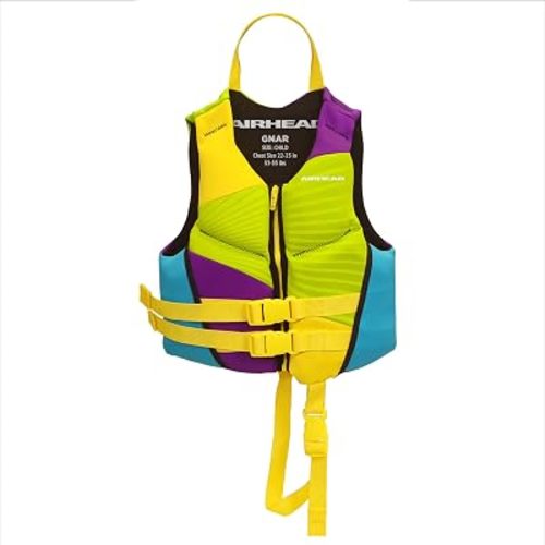 Airhead Gnar Neolite Kwik-Dry Life Jacket - USCG Approved Type III PFD Life Vest, Lightweight Flexible Fit for Boating, Tubing & Watersports, Quick-Dry Soft Material