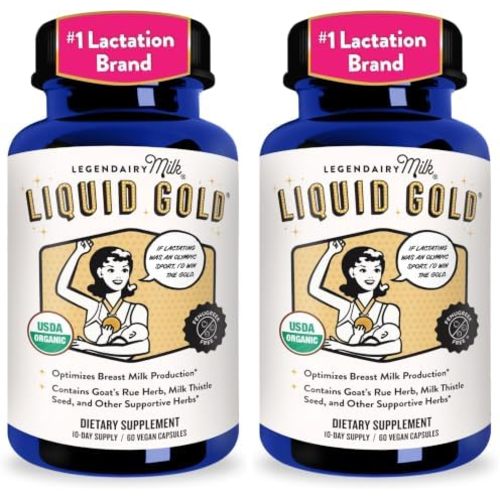 Legendairy Milk Liquid Gold Lactation Support | Lactation Supplement with Organic Goats Rue, Milk Thistle, Shatavari, Fennel, Alfalfa & Anise | Breastfeeding Supplements, 2 Pack