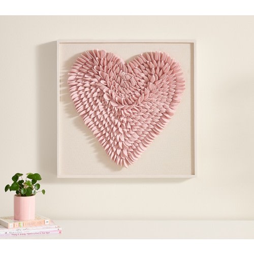 Dimensional Fabric Heart Wall Art