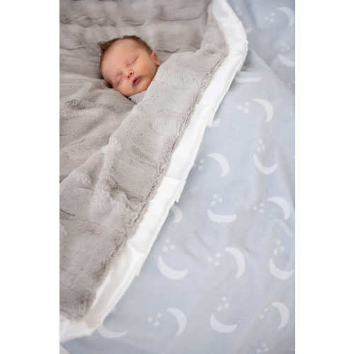 Shining Moon Silver Plush Blanket