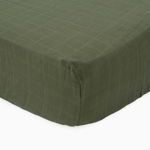 Cotton Muslin Crib Sheet - Fern