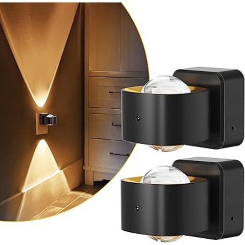 L LOHAS LED Night Light Projector, Night Lights Plug into Wall, Dusk to Dawn Sensor, 180°Rotating Nightlight for Kids, 0-150LM Dimmable Soft White Ambient Lighting for Bathroom, Decor, Gifts, 2 Pack