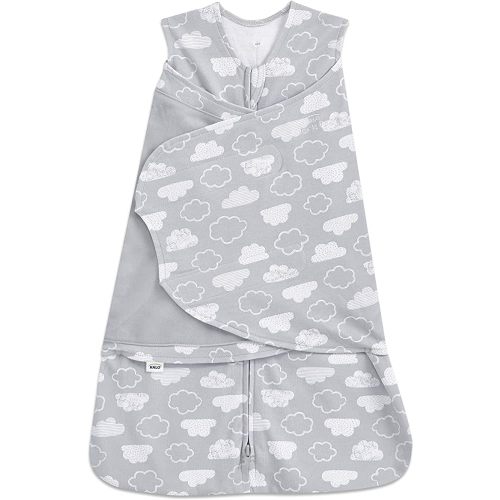 HALO 100% Cotton Sleepsack Swaddle, 3-Way Adjustable Wearable Blanket, TOG 1.5, Clouds, Small, 3-6 Months
