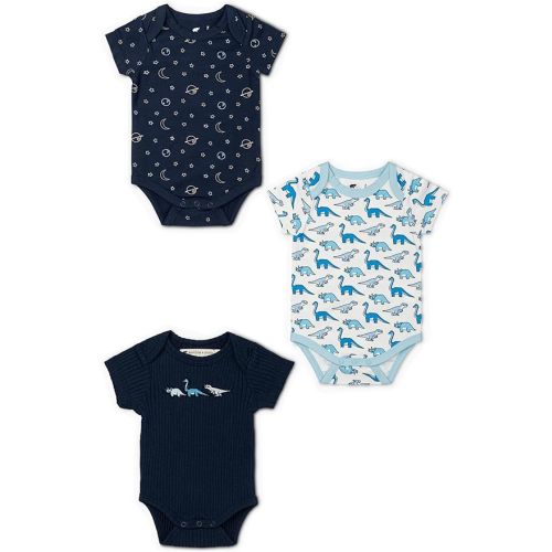 MONICA + ANDY Short Sleeve Jack & Jill Bodysuit, 100% Organic Baby Clothes for Girls & Boys, Newborn, Infant & Preemie Sizes