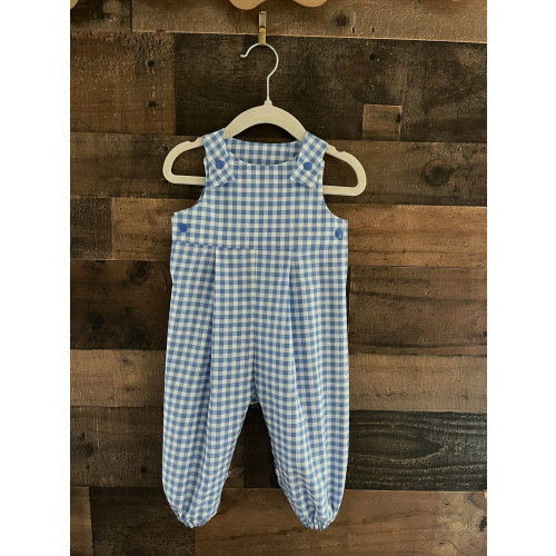 Blue Gingham Romper. Baby girl romper. Baby boy romper. Toddler girl romper. Toddler boy romper