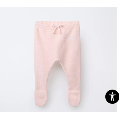 BOW KNIT FOOTED LEGGINGS - Pink | ZARA United States