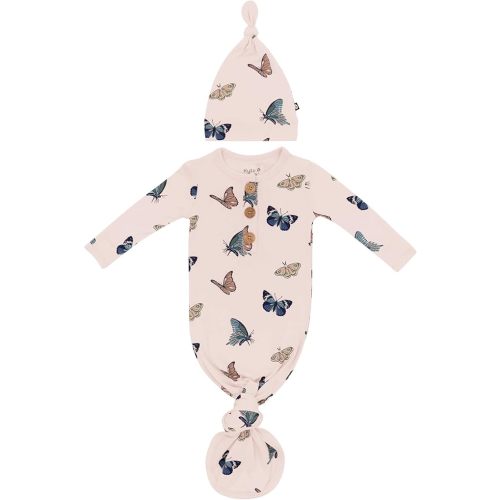 KYTE BABY Knotted Gown with Hat Set