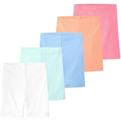 Garanimals Baby & Toddler Girl Biker Shorts - Machine-Washable Kid's Clothes - Size 0-6T - 5 Pack