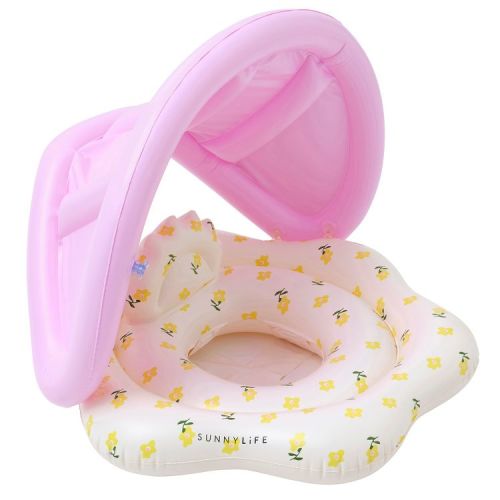 Sunnylife Baby Float - Mima Fairy Lemon Lilac, Inflatable Tube, Shade, Head Rest