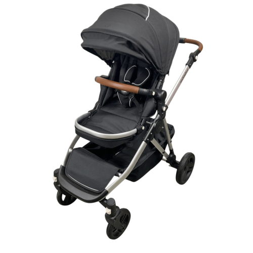 Mockingbird Single to Double 2.0 Stroller, Black, Watercolor Drops, Silver With Penny Leather, 2025