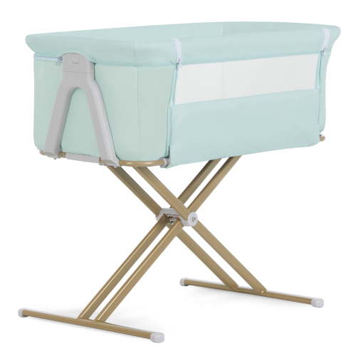 Evolur Orabelle Bedside Bassinet and Sleeper for Baby in Mint, Easy to Fold and Carry