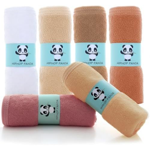 HIPHOP PANDA Ultra Soft Baby Washcloths, 2-Layer Absorbent Wash Cloths