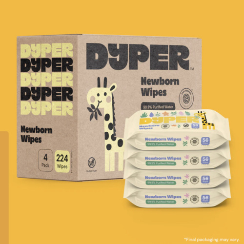 Newborn Baby Wipes 99.9% Water | Ultra-Gentle | DYPER