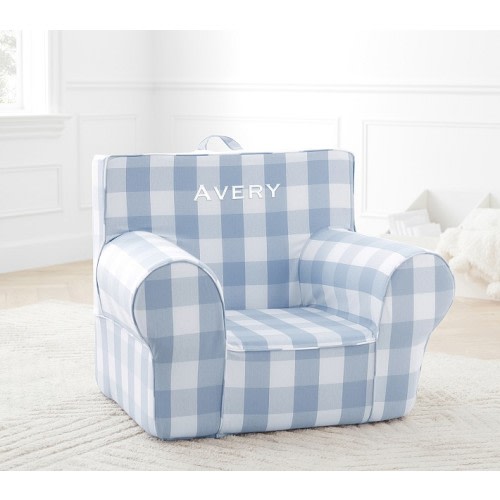 Kids Anywhere Chair®, Chambray Blue Twill with Buffalo Check