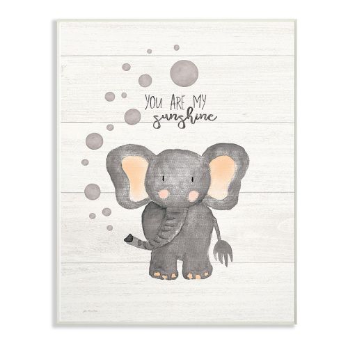 Stupell Home Decor You Are My Sunshine Elephant Wall Plaque Art