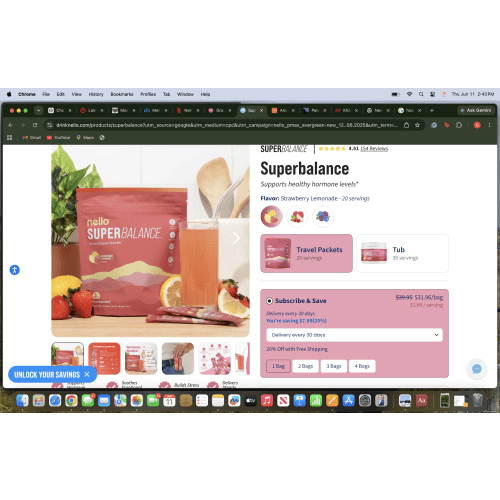 Nello Superbalance - strawberry lemonade.