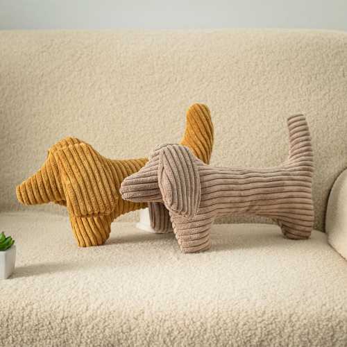Handmade Dachshund Plush Pillow – Soft Corduroy Dog Cushion | Custom Color | Cozy Home & Nursery Decor