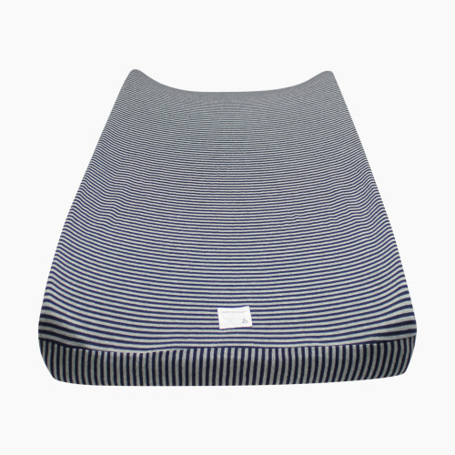 Burt's Bees Baby Organic Cotton Jersey Changing Pad Cover - Blueberry Classic Stripe