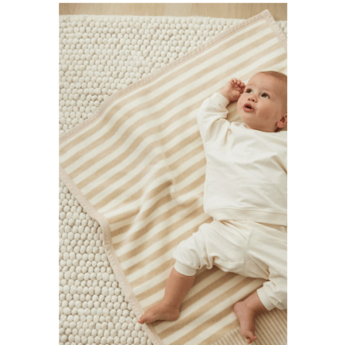 Sweet Pea Stripe Fog Mini Blanket