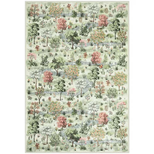 Vernay Washable Forest Woodland Light Green Rug