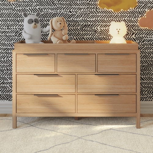 The Newport Dresser for Nursery | Natural & White - Nurture&