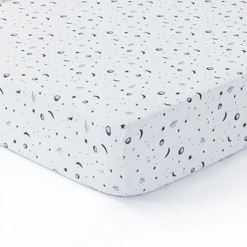 Dreamology Crib Sheets Cotton for Boys,Girls,1 Pack Baby Muslin Crib Sheet | Soft & Breathable,100% Muslin Cotton Crib Sheets for Standard Cribs,Toddler Bed Sheets,28x52 Crib Mattress Sheets | Planets