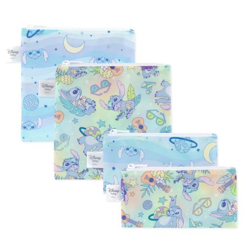 Reusable Snack Bag 4 Pack: Stitch Star-ring Up Trouble