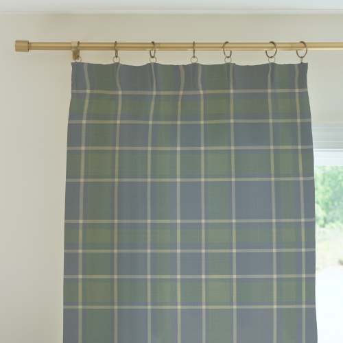 Plaid curtain panel