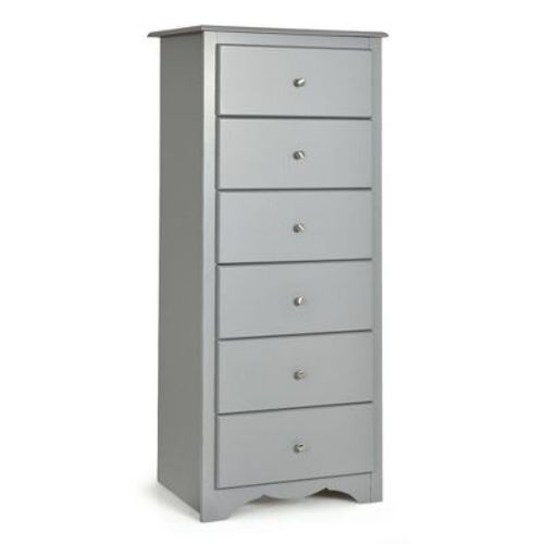Costway 6 Drawer Chest Dresser Clothes Storage Bedroom Tall Furniture Cabinet